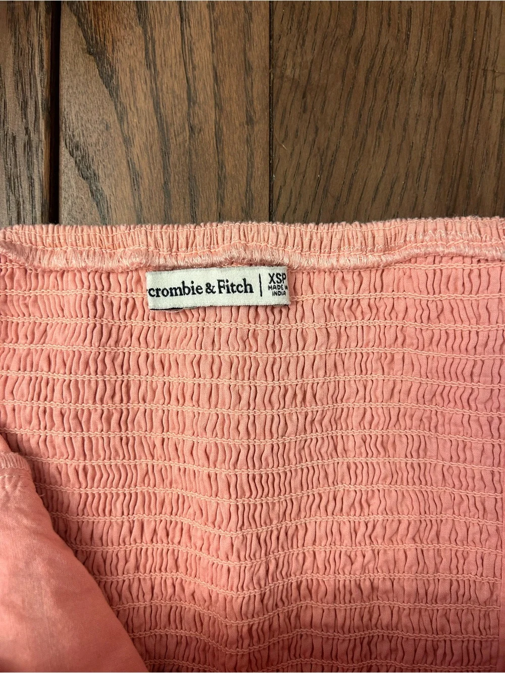 Abercrombie & Fitch Pink Tiered Maxi Dress with Puff Sleeves